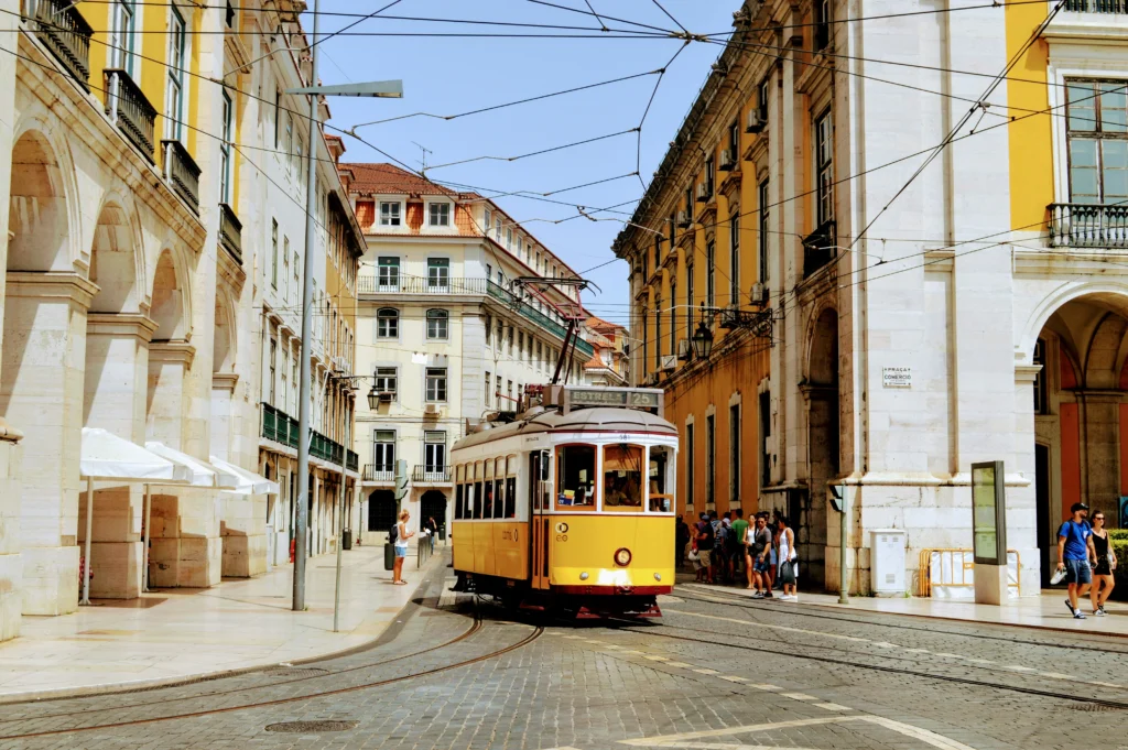 Lisbon Portugal rooftops and historic streets for a Portugal travel budget guid